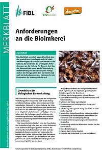 Titelseite Merkblatt Bioimkerei