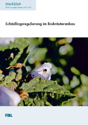 Titelseite Merkblatt "Schädlingsregulierung im Kräuteranbau"