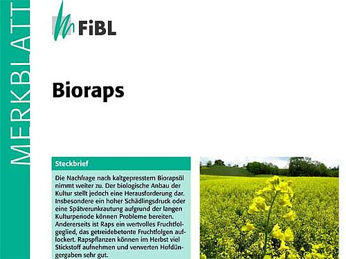 Titelseite Merkblatt Bioraps