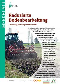 Titelseite des Merkblattes "Reduzierte Bodenbearbeitung"