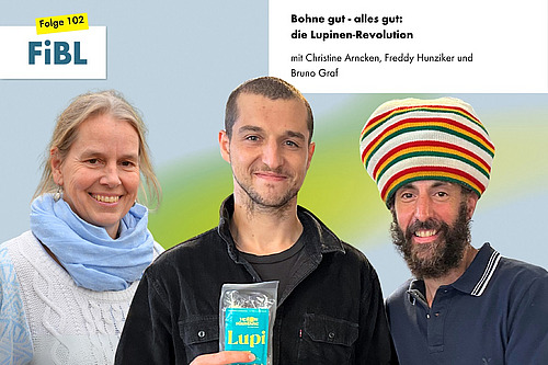 Eine Frau und zwei Männer.