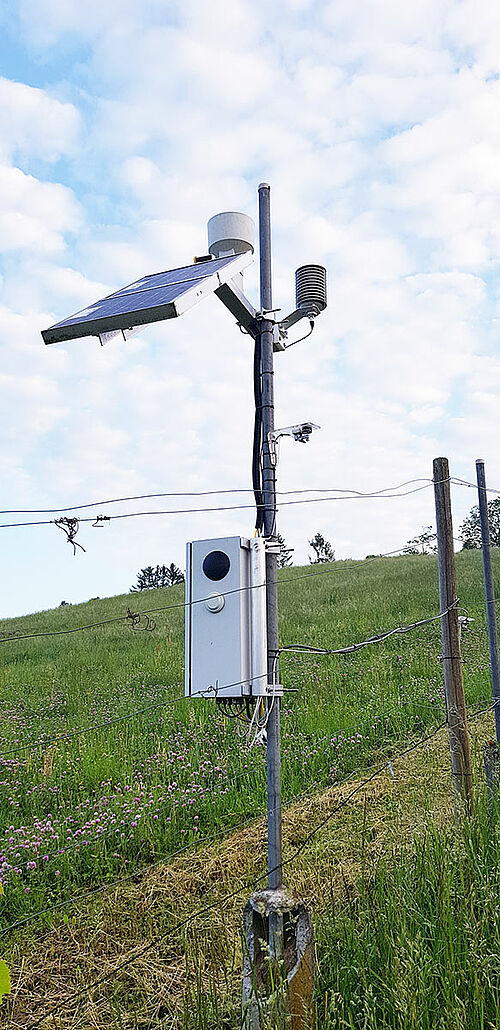 Wetterstation im Feld