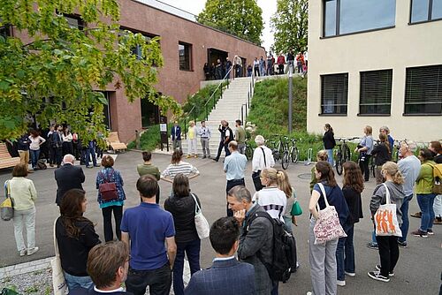 Personen auf dem FiBL Campus