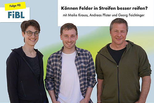 Eine Frau und zwei Männer.