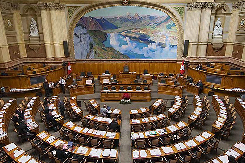 Nationalratssahl im Bundeshaus Bern