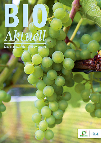 Titelseite Bioaktuell 8|19 mit weisser Traube