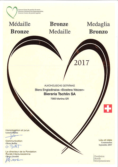 Dokument mit Bronze-Medaille