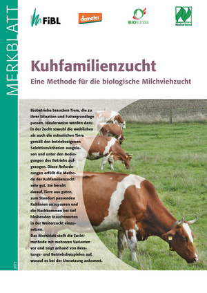 Titelseite Merkblatt Kuhfamilienzucht.