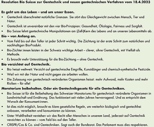 Text der Resolution