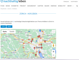 Suche nach Hofläden in Zürich auf nachhaltigleben.ch