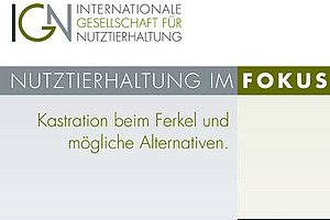 Titelseite von «Nutztierhaltung im Fokus»