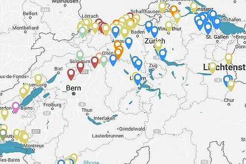 Interaktive Karte im Bereich Spezialkulturen. (Screenshot: Google Maps)