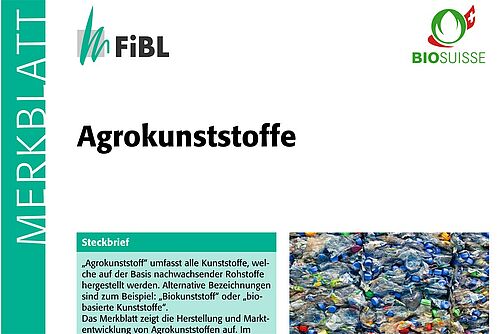 Titelseite des Merkblattes Agrokunststoffe