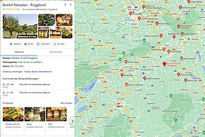 Beispiel von Google-Unternehmensprofil. Das BioHof Netzelen in Roggliswil 