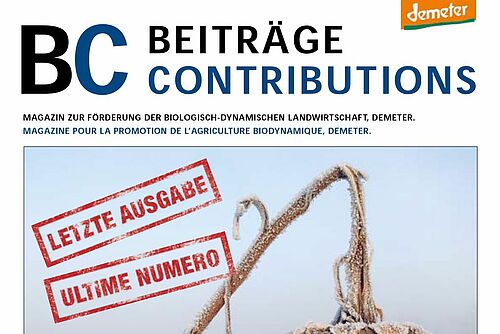 Titelseite von BC mit einem Stempel und der Aufschrift letzte Ausgabe