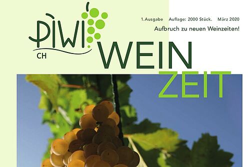 Titelblatt der Zeitung PIWI Wein Zeit