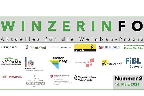 Ausschnitt aus der Winzerinfo-Titelseite mit dem Titel und den Logos der beteiligten Institutionen
