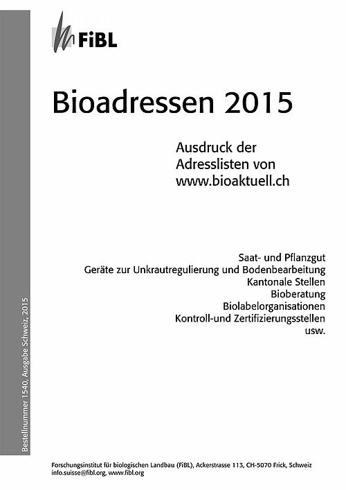 Titelseite von Bioadressen