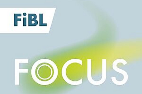 Logo des FiBL Podcast in blau und grün.