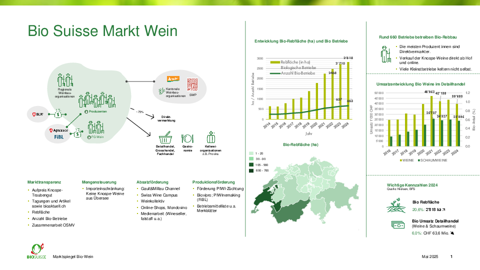 Der Bioweinmarkt auf einen Blick