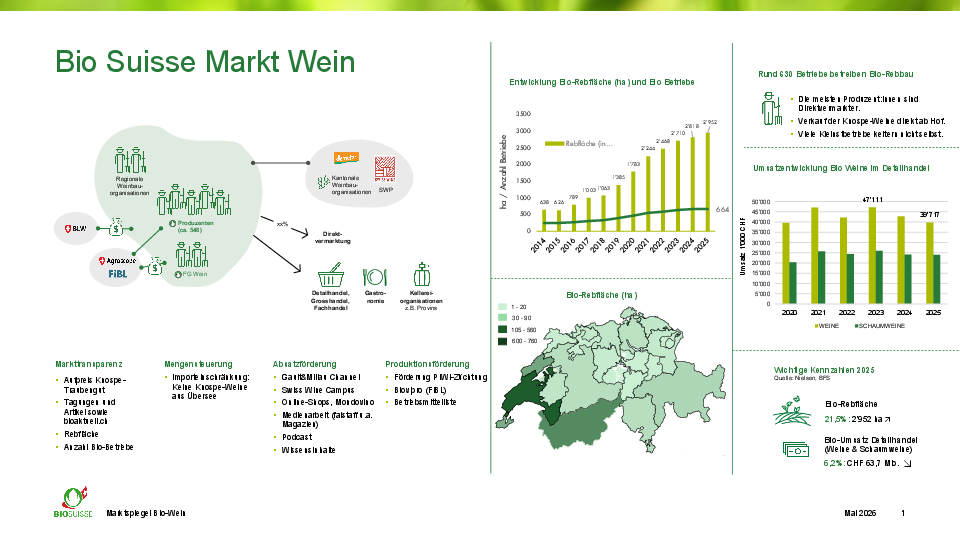 Der Bioweinmarkt auf einen Blick