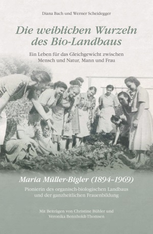 Titelseite des Buches: eine Gruppe von Frauen diskutiert um ein Gartenbeet stehend